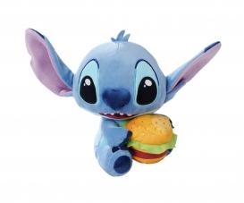 Disney Stitch w. Burger, 25cm
