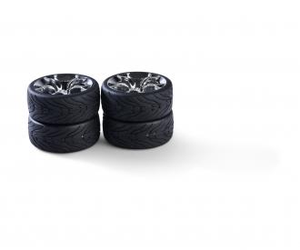 1:10 Y-Design4 wheel set, model wheels, chrome