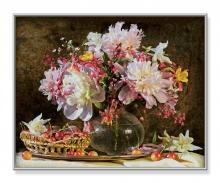 A Bunch of Flowers and Cherries 40 x 50 cm - Painting by Numbers
