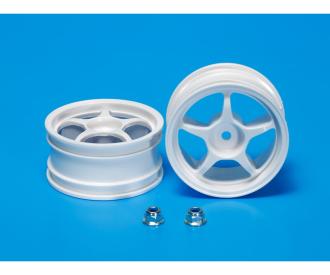 1:10 5-Spoke Wheel Set, RC wheels, 26mm white