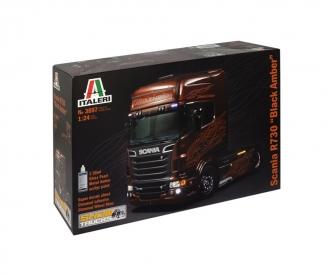Scania R730 V8 Black Amber 1:24 Model Kit