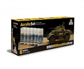 Italeri Acrylic Set WWII Military Allied Army