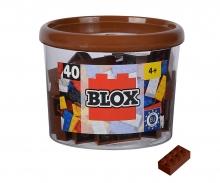 Blox - 40 8er Bausteine braun - kompatibel mit bekannten Spielsteinen