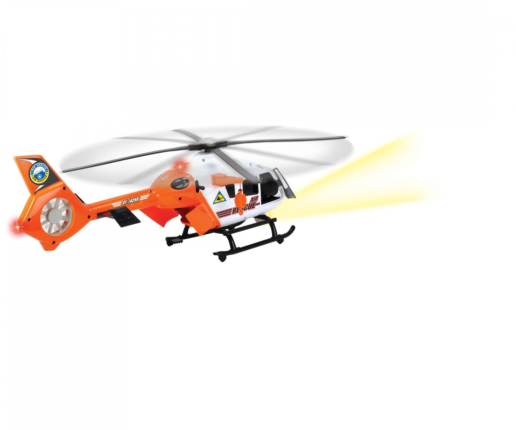 HERSITY Jouet hélicoptère de sauvetage avec lumière et son Push and Go Cars Jouets éducatifs Cadeaux pour Enfants Garçons Filles 3 4 5 6 Ans (1:16