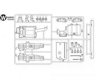 Fuel Tank Sun Visor, model parts set for S770