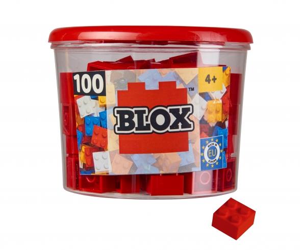 Blox - 100 briques de 4 rouges - compatibles avec les briques de jeu connues