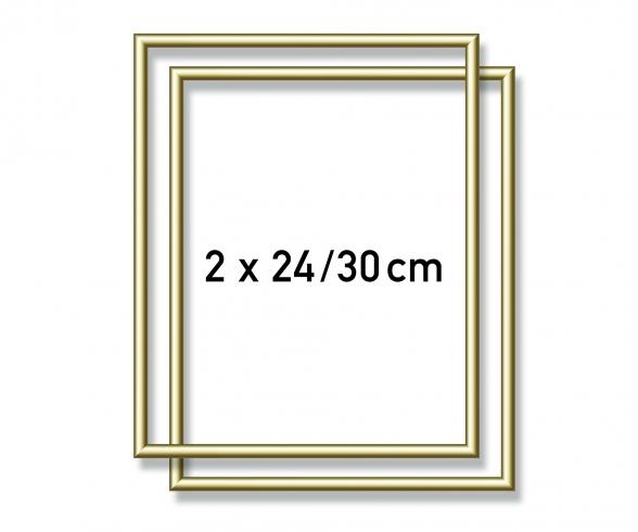 2 Alurahmen 24 x 30 cm - Gold