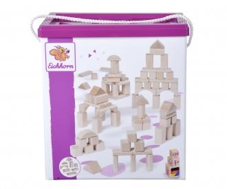 Natural Wooden Blocks - 100 Pieces