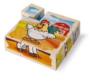 EH Puzzle d'images cubes La Ferme