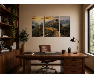 Great Wall of China Triptych - Painting by Numbers