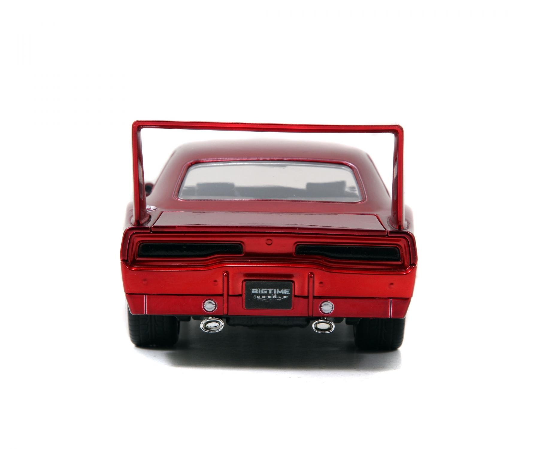 Jada Toys Fast & Furious 's 1970 Dodge Charger Street, auto, tuning model schaal 1:24, te openen deuren, kofferbak & afneembare motorkap, vrijloop, incl. Dominic Toretto figuur, zwart : Jada Toys