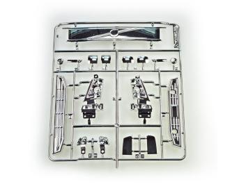 Chrome Parts Set, model accessory sprue, black