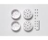 1:14 F Wheels, truck rims, white ABS 22 mm