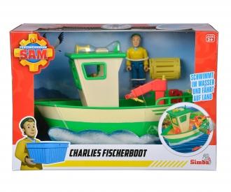 Sam Charlies Fischerboot mit Figur