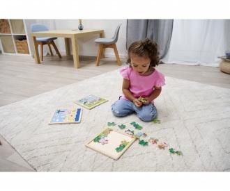 Peppa Pig, puzzle en marqueterie, 3 ass