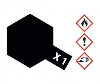 X-1 Black Gloss, acrylic paint, 10 ml jar