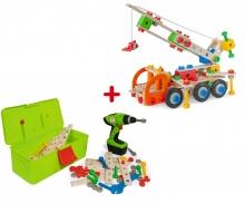 Eichhorn Constructor Holzspielzeug Kran Bundle