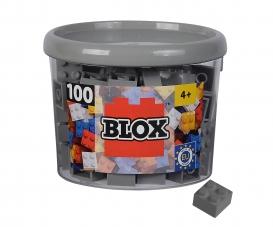 Blox - 100 4er Bausteine grau - kompatibel mit bekannten Spielsteinen