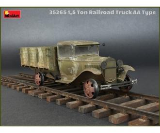 1:35 1,5to Railroad Truck AA Type w/Rail