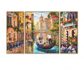 Venice - The City in the Lagoon Triptych - Painting by Numbers