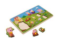 Peppa Pig PinPuzzle en bois 13 pièces