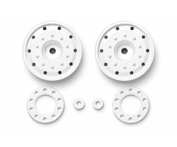 Tamiya 1:14 Felgen 30mm Hex Weiß, Modellrad-Set