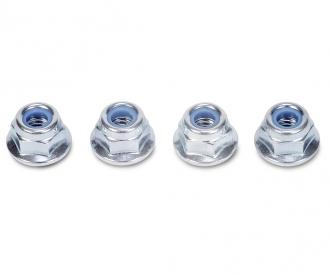 4 mm Flange Lock Nut, model hardware, 4 pcs.