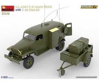 1:35 Voiture radio américaine K-51 avec remorque K-52