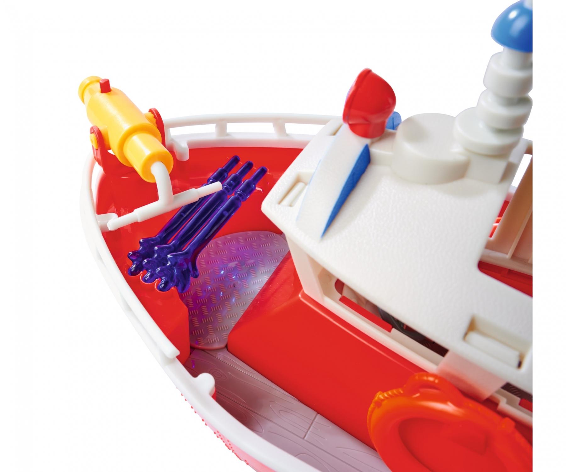 Dickie Toys Barco RC Titan – Bombero Sam Con Cañón De Agua Y Luces, Control Remoto, Avanza, Retrocede Y Gira, Ideal Para Bañera Y Estanques