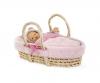 Cor.MGP 36-42cm Couffin rotin peluche