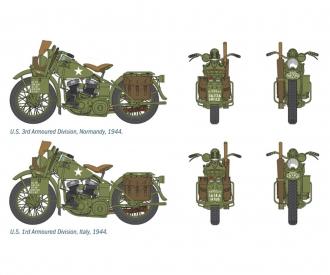 Italeri U.S. Motorcycles WWII Model Kit 1:35