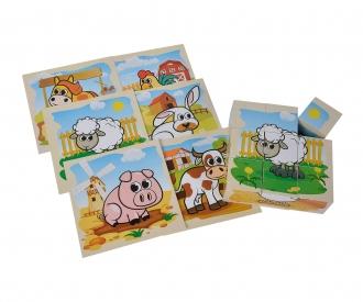 EH Puzzle d'images cubes La Ferme