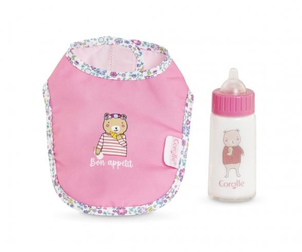 Corolle Bib & Magic Milk Bottle