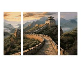 Great Wall of China Triptych - Painting by Numbers