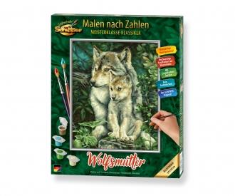 Mother Wolf 24 x 30 cm - Painting by Numbers
