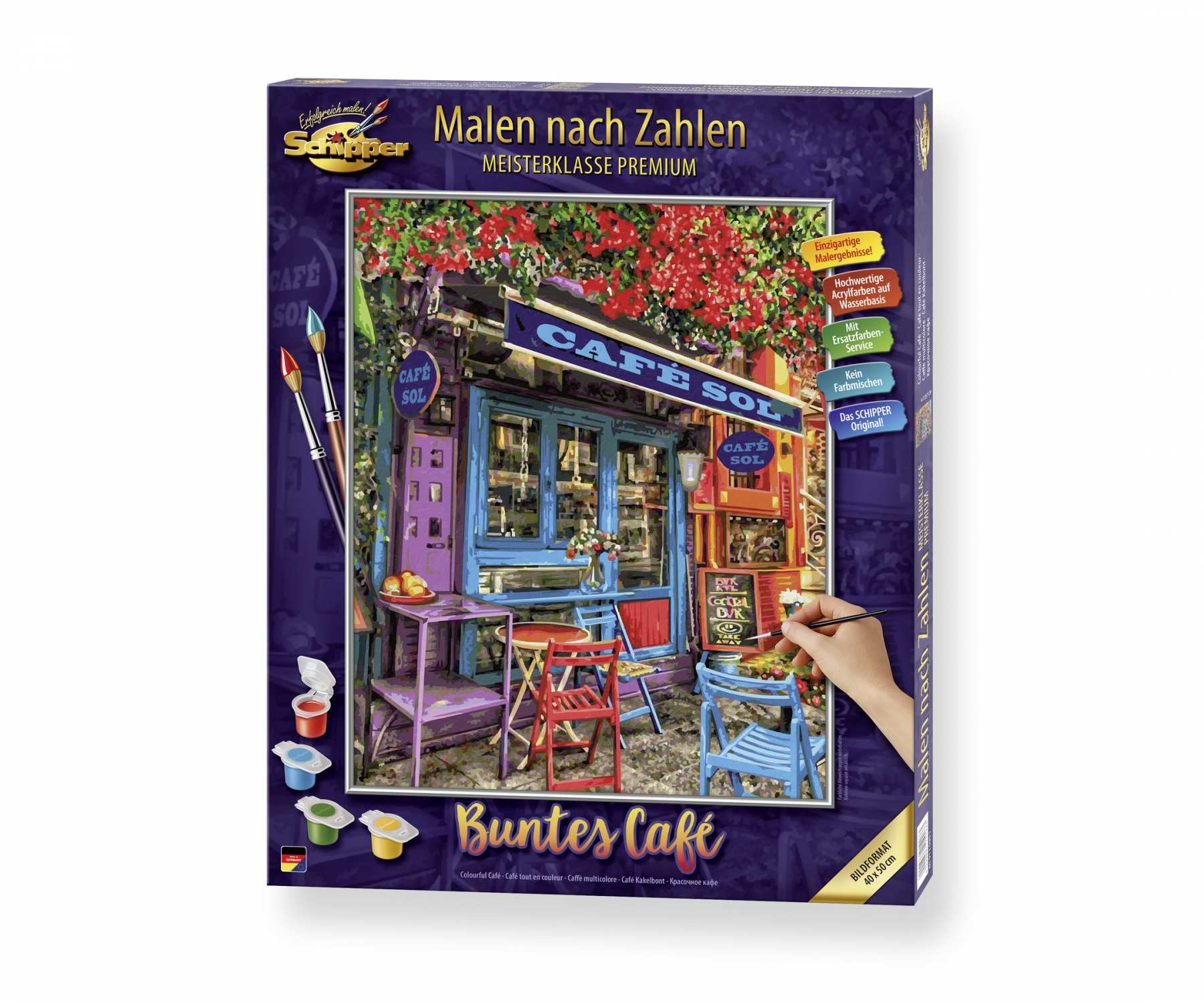 Das Café-Terrasse bei Nacht - Malen nach Zahlen Set | Van Goghs