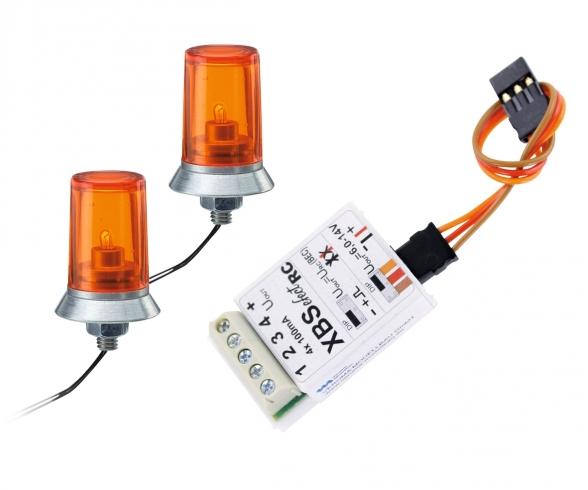 24x15mm Orange Flashing Light w/Elec.(2)