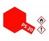 PS-20 Flourescent Red, spray paint, polycarbonate