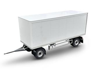 1:14 2-Axle Boxed Trailer, model kit