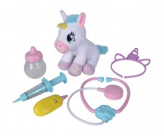 Mallette de médecin avec licorne en peluche