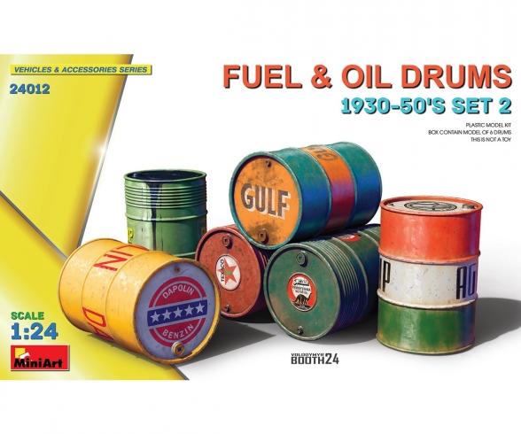 1:24 Fuel & Oil Drums 1930-50s Set 2 1:24 Fuel & Oil Drums 1930-50s Set 2