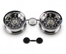 1:14 Wheel Wide Trailer Wheels, Chrome Rims
