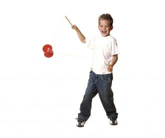 Diabolo Plastic with Wooden Bars, 3-ass.