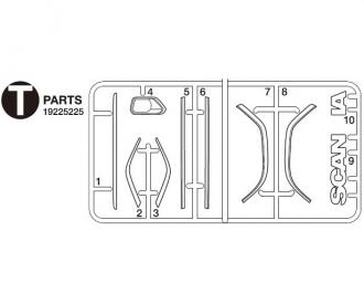 Plated fitting parts sprue, model accessory set