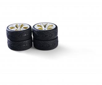 1:10 M-Design wheel set, RC wheels, white gold