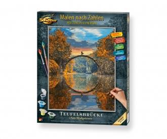 Devil's Bridge at Lake Rakotzsee 40 x 50 cm - Painting by Numbers