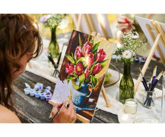 A Bunch of Tulips 24 x 30 cm - Painting by Numbers