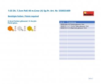 1:35 Ger. 7.5cm PaK 40 w.Crew (4) la.pr.