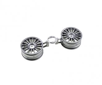 1:10 16-Spoke Wheels, model rims, 26mm grey