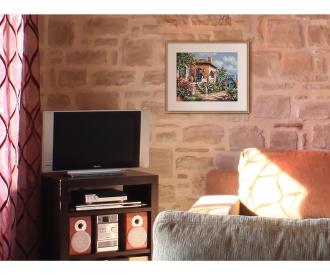 Holiday cottage by the sea - painting by numbers